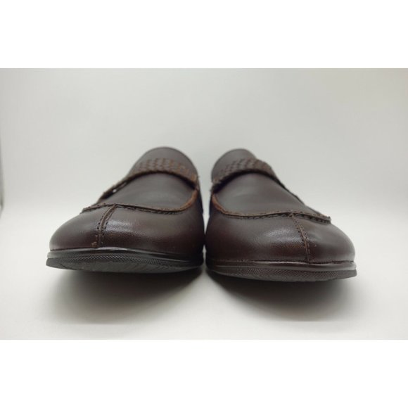 Tommy Bahama Manhattan Island Brown Leather Slip On Loafers Shoes Men\'s 10.5 M